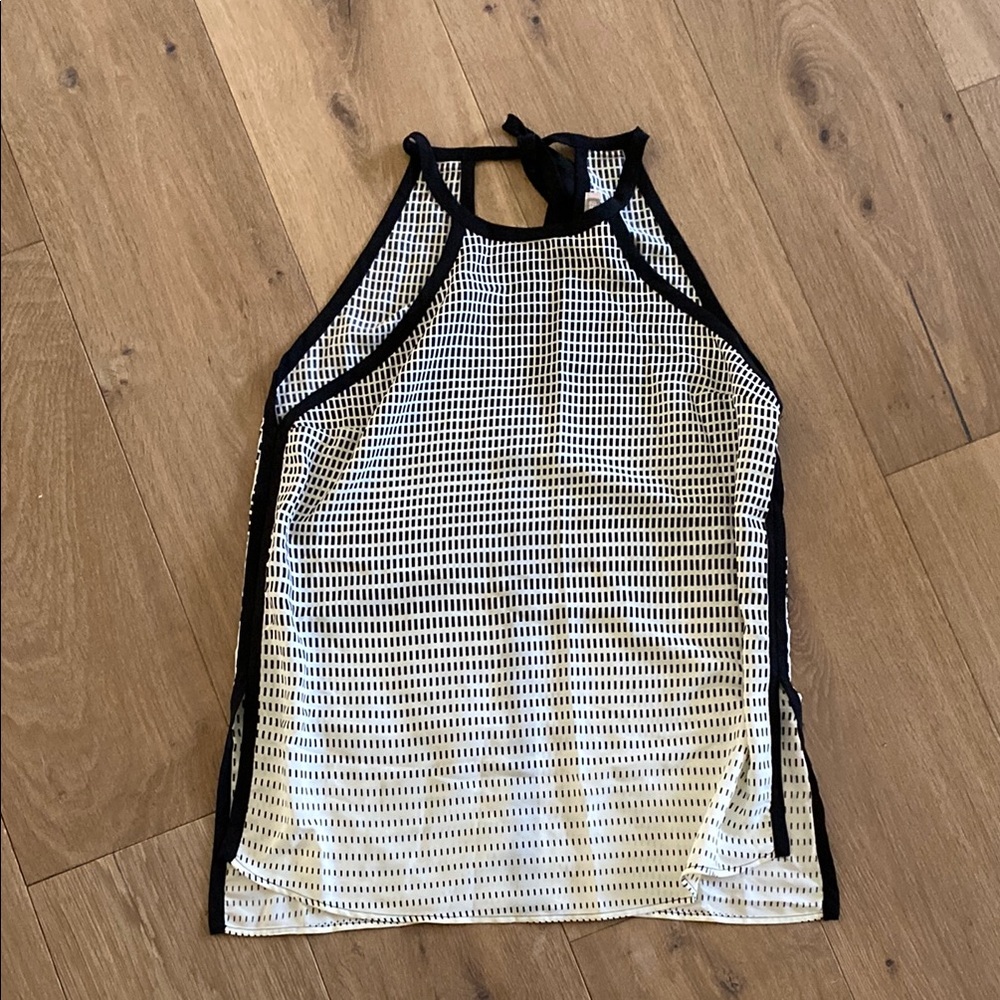 Forever 21 Black and White Halter Top